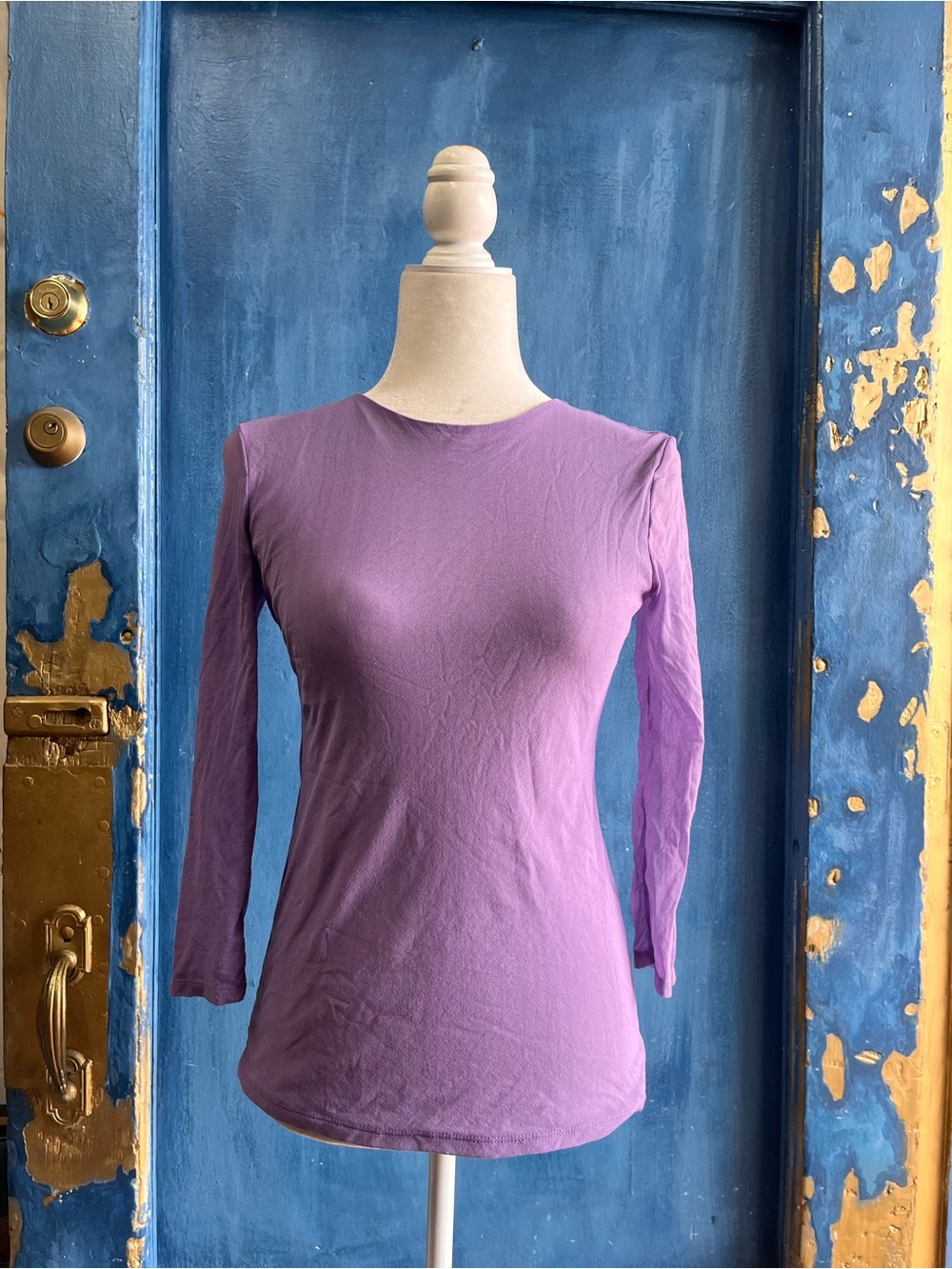 Sweet Pea by Stacy Frati Purple Long Sleeve Crewneck Top
